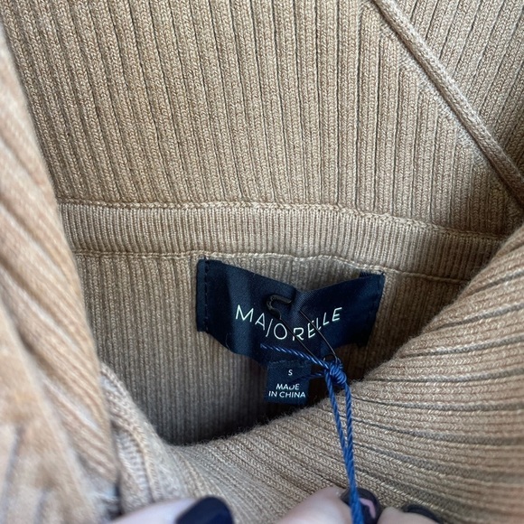 NWT Majorelle Deep V Ribbed Jumpsuit in Camel - Picture 8 of 11